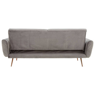 Hatton Grey Velvet Sofa Bed – close-up
