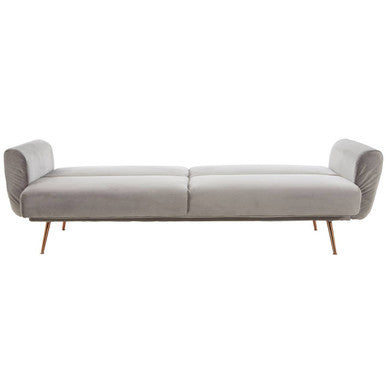 Hatton Grey Velvet Sofa Bed – back view
