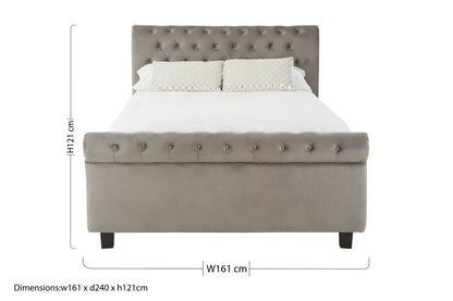 Orlando Grey Ottoman King Bed