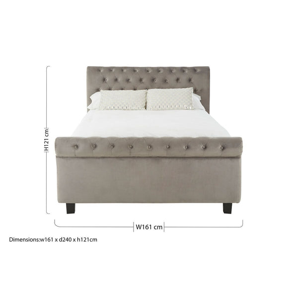 Orlando Grey Ottoman King Bed