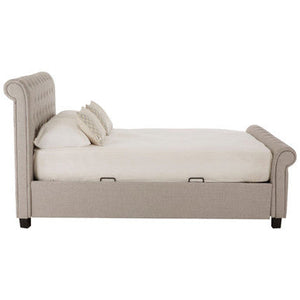 Orlando Light Grey Ottoman King Bed