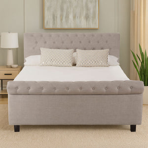 Orlando Light Grey Ottoman King Bed