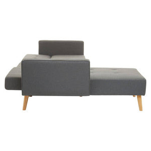 Hansa Hagen Grey Linen Corner Sofa Bed