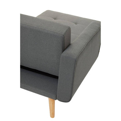 Hansa Hagen Grey Linen Corner Sofa Bed