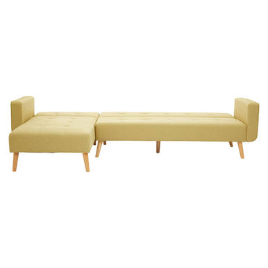 Hansa Hagen Olive Linen Corner Sofa Bed