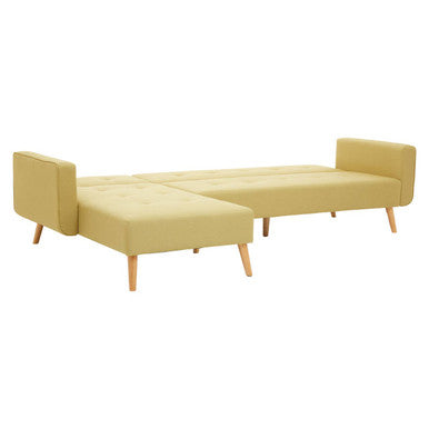 Hansa Hagen Olive Linen Corner Sofa Bed