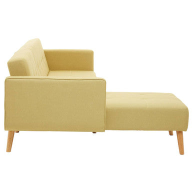 Hansa Hagen Olive Linen Corner Sofa Bed