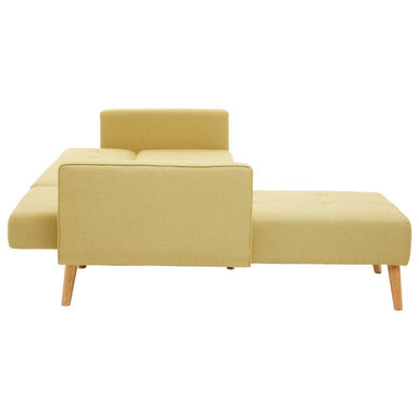 Hansa Hagen Olive Linen Corner Sofa Bed