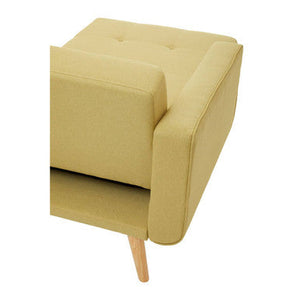 Hansa Hagen Olive Linen Corner Sofa Bed