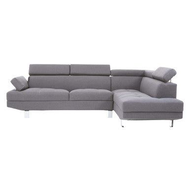 Hanover Grey Linen Corner Sofa