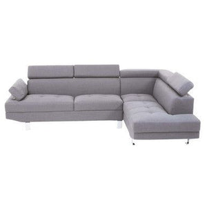 Hanover Grey Linen Corner Sofa