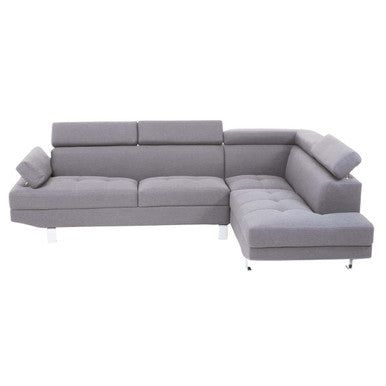 Hanover Grey Linen Corner Sofa