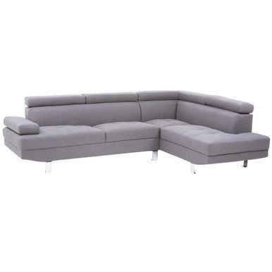 Hanover Grey Linen Corner Sofa