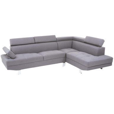 Hanover Grey Linen Corner Sofa