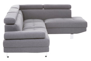 Hanover Grey Linen Corner Sofa with Adjustable Headrests – dimensions