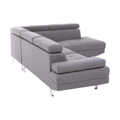 Hanover Grey Linen Corner Sofa