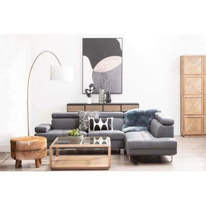 Hanover Grey Linen Corner Sofa