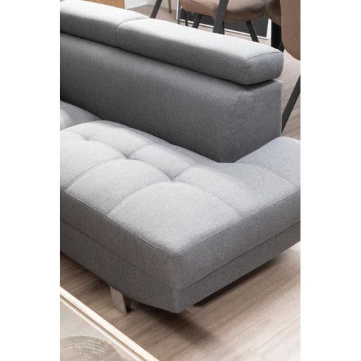 Hanover Grey Linen Corner Sofa