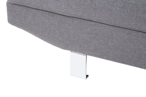 Hanover Grey Linen Corner Sofa with Adjustable Headrests – in room setting 3