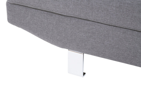 Hanover Grey Linen Corner Sofa with Adjustable Headrests – in room setting 3
