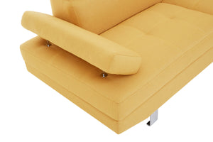Hanover Ochre Linen Corner Sofa with Adjustable Headrests – close-up 2