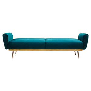 Hatton Green Velvet Sofa Bed – close-up