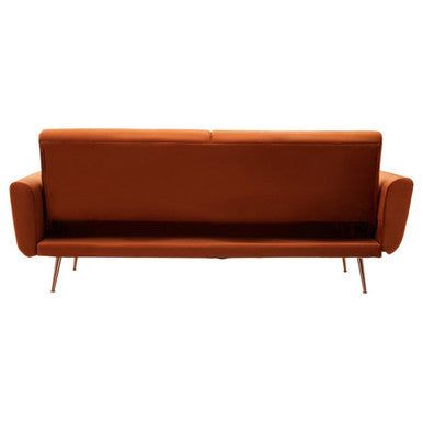 Hatton Burnt Orange Velvet Sofa Bed