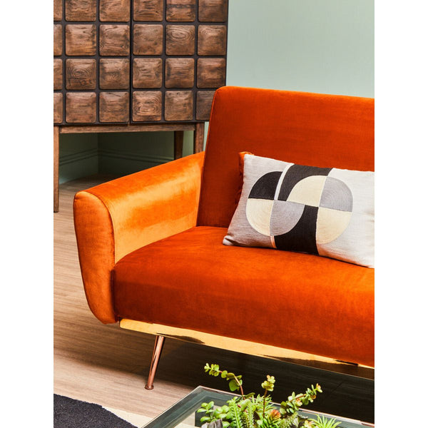 Hatton Burnt Orange Velvet Sofa Bed