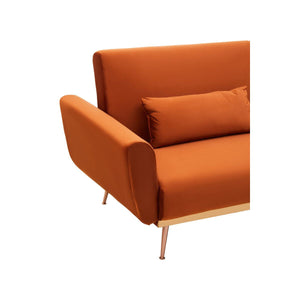 Hatton Burnt Orange Velvet Sofa Bed