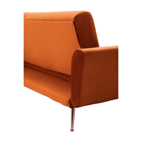 Hatton Burnt Orange Velvet Sofa Bed