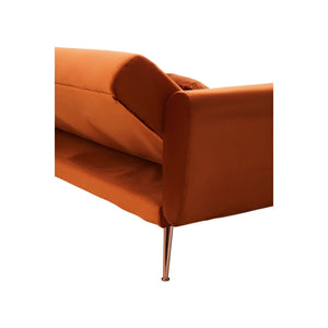 Hatton Burnt Orange Velvet Sofa Bed