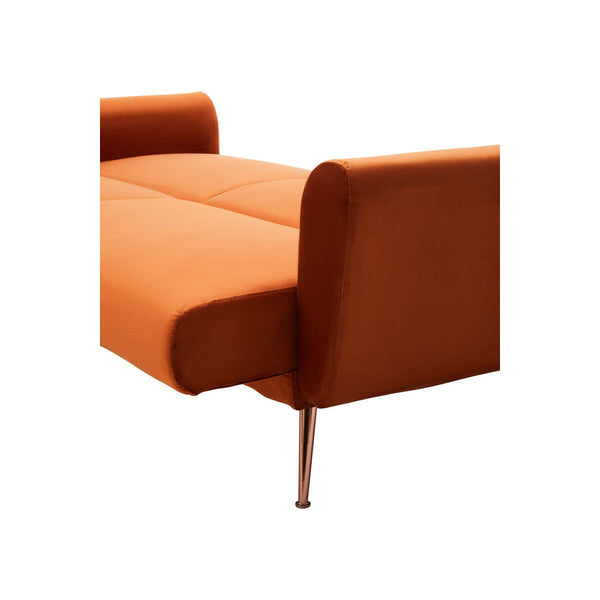 Hatton Burnt Orange Velvet Sofa Bed