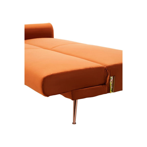 Hatton Burnt Orange Velvet Sofa Bed