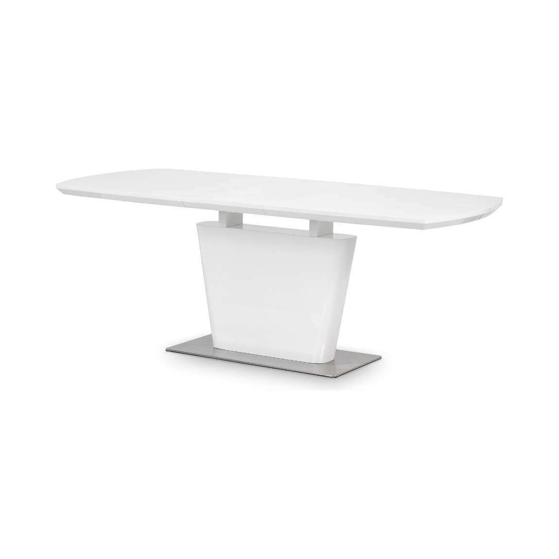 Como High Gloss Extending Table - White - Living with Luxury