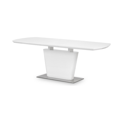 Como High Gloss Extending Table - White - Living with Luxury