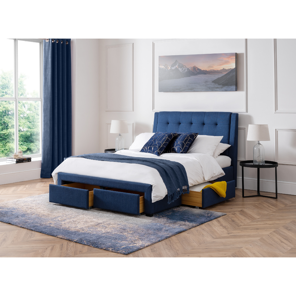 Fullerton 4 Drawer Superking Bed Blue