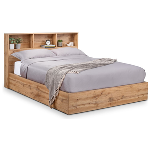 Bali Ottoman Storage Single Bed - Light Oak