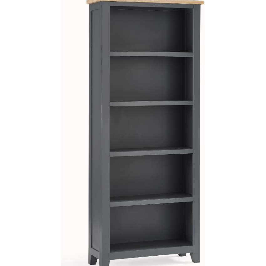 Bordeaux Tall Bookcase Dark Grey - Living with Luxury