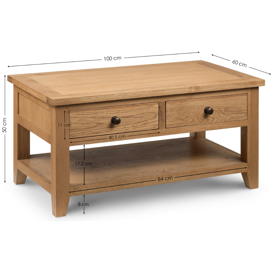 Astoria Coffee Table With 2 Drawers - Living with Luxury