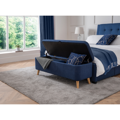 Astrid Blanket Box - Blue - Living with Luxury