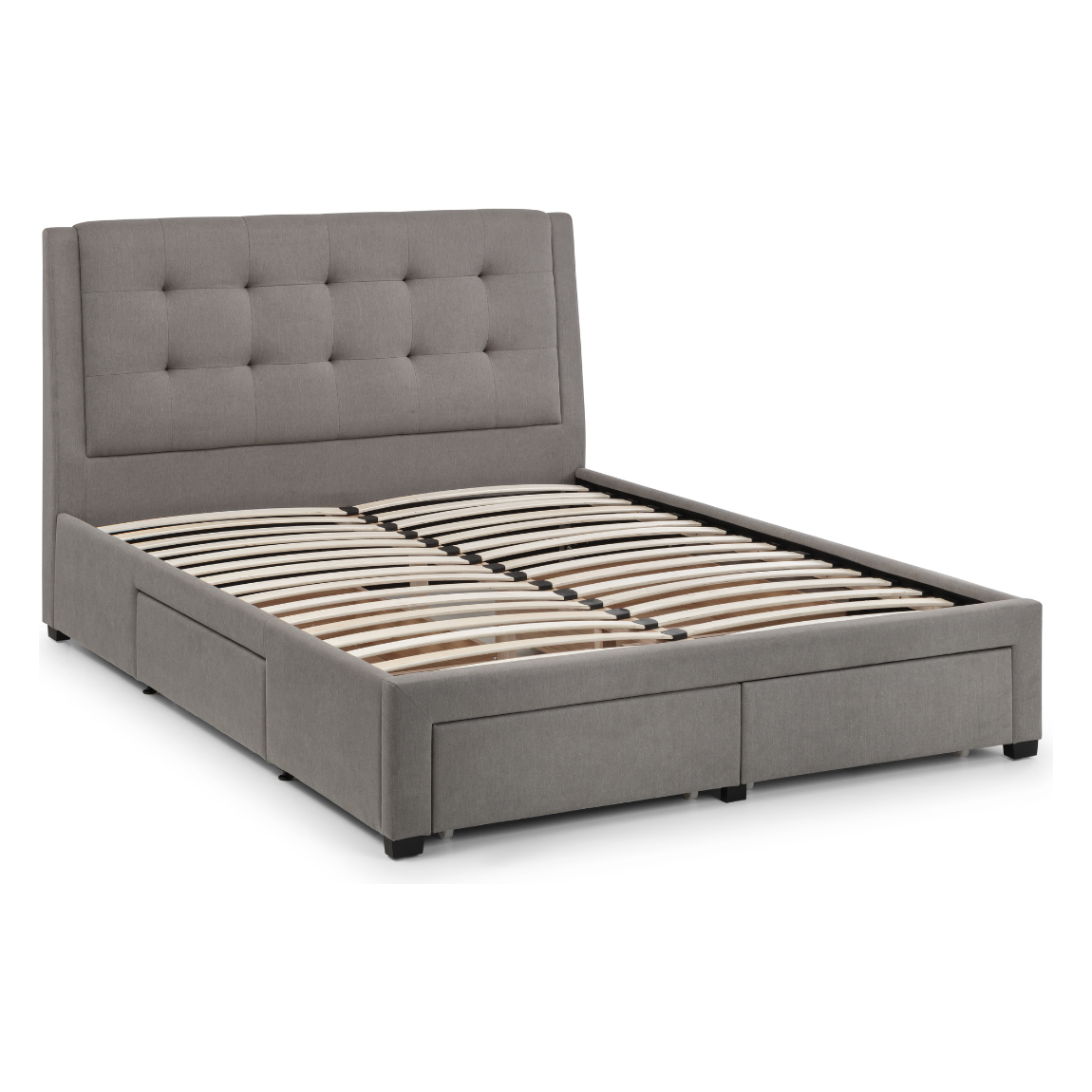 Fullerton 4 Drawer Double Bed  Grey - Living with Luxury