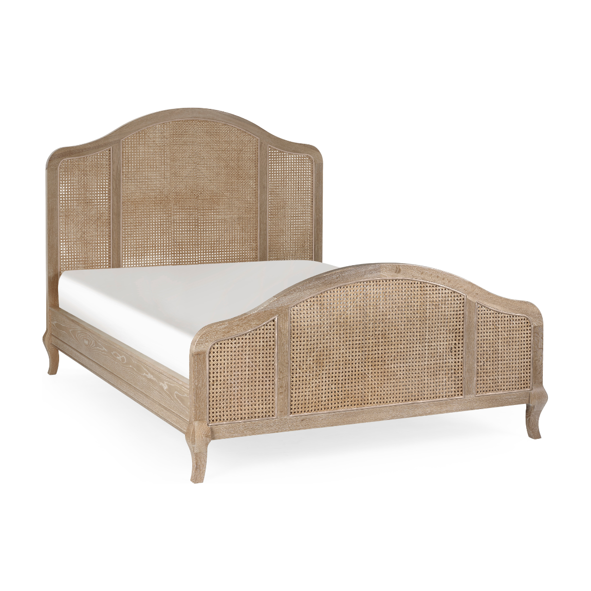 Fleur Rattan Bed - Light Oak - Living with Luxury