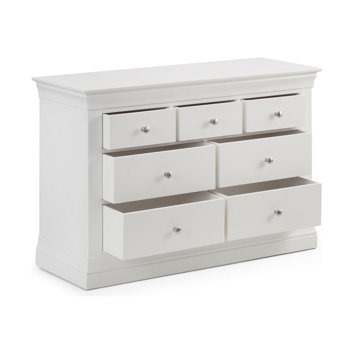 Clermont 4+3 Drawer Chest - Surf White - Living with Luxury