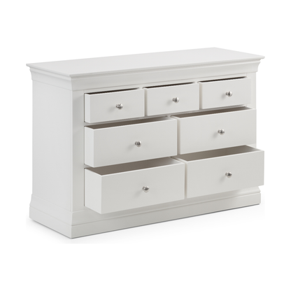 Clermont 4+3 Drawer Chest - Surf White - Living with Luxury