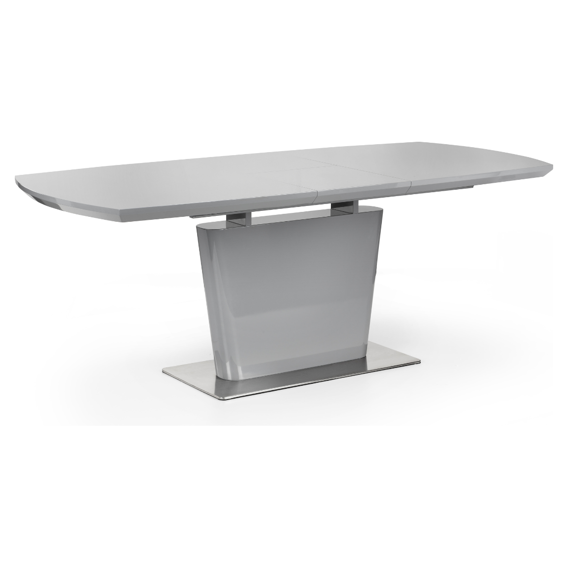 Como High Gloss Extending Table - Grey - Living with Luxury