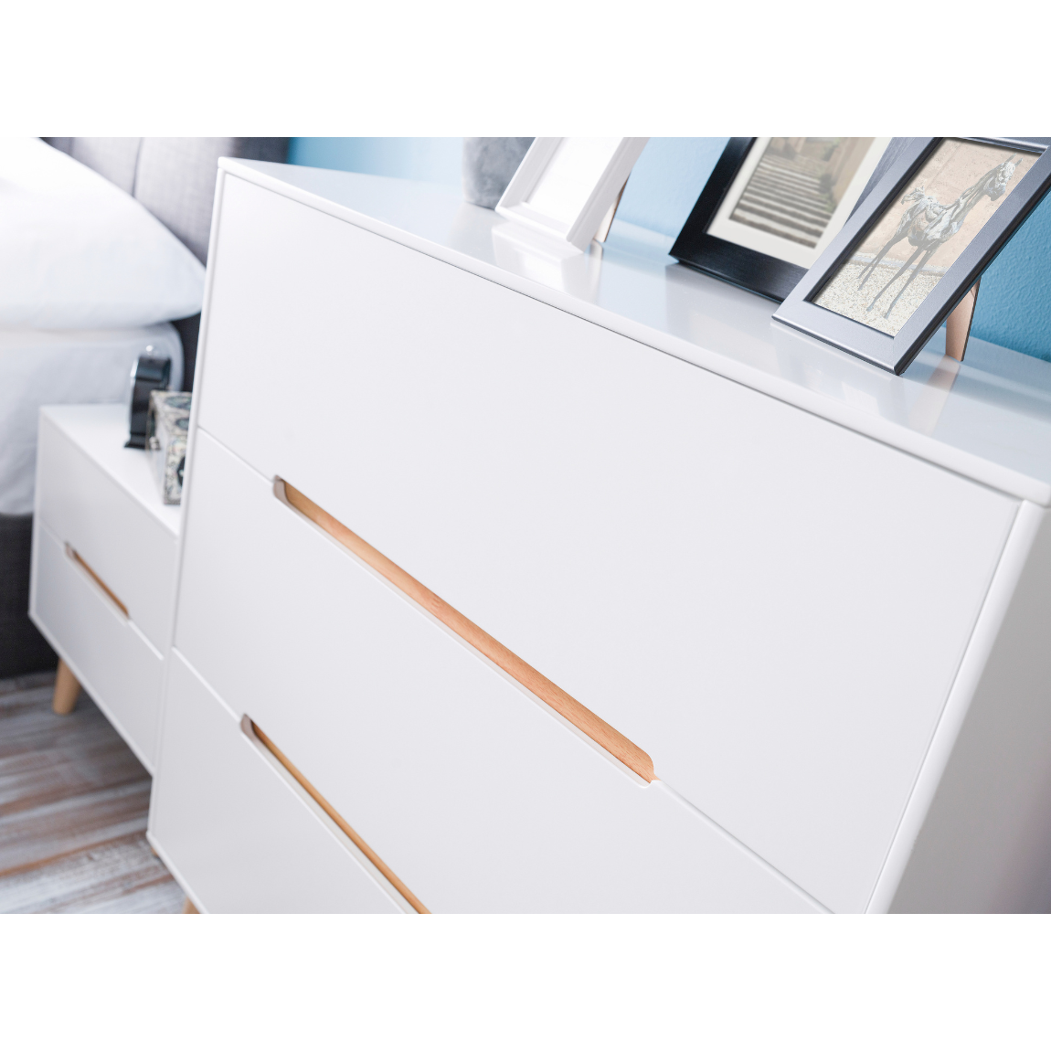 Alicia 3 Drawer Chest - White - Living with Luxury