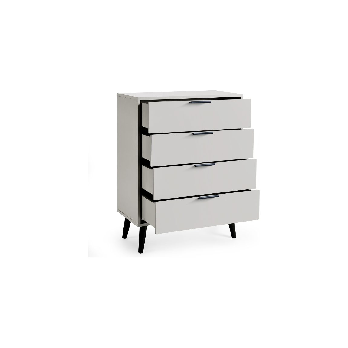 Alba 4 Drawer Wide Chest - Silk Grey - Living with Luxury