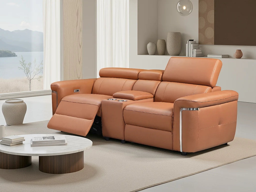 Somerville Tan 2 Seater Electric Recliner Sofa – Stylish Living Room Seating