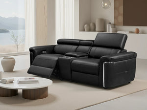 Somerville Black 2 Seater Electric Recliner Sofa – Modern Living Room Seating