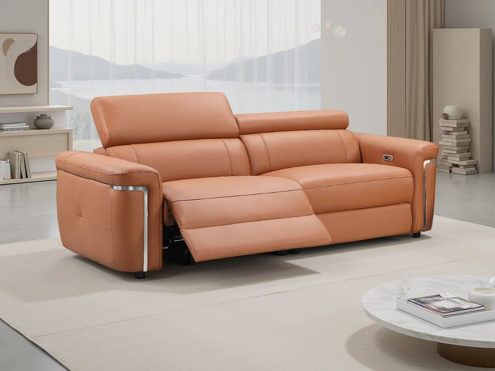 Somerville Tan 3 Seater Electric Recliner Sofa – Comfortable Living Room Seating